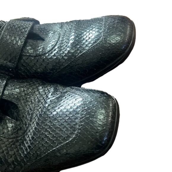 TOD’S SNAKESKIN OXFORD BUCKLE SHOES SIZE 7 - Picture 4 of 8